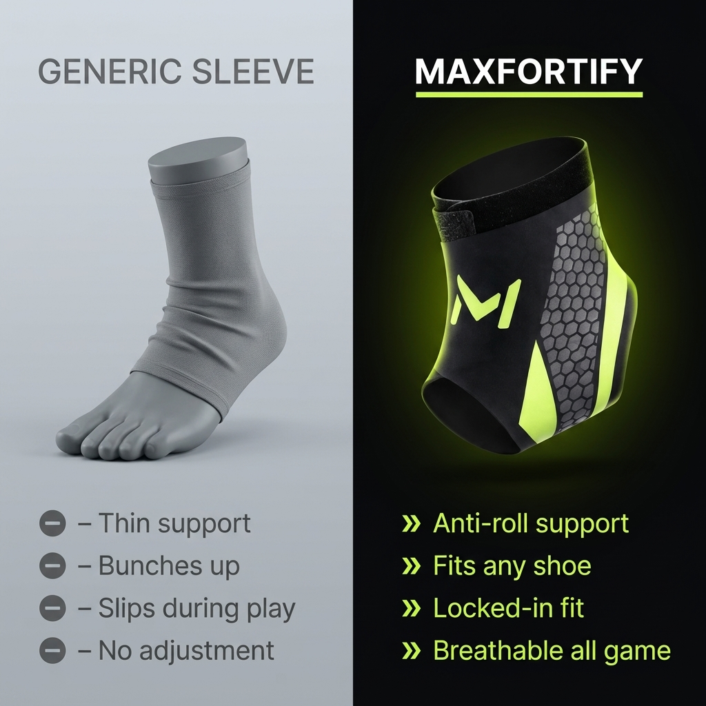 MaxFortify vs generic ankle sleeve comparison